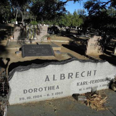 ALBRECHT Karl-Ferdinand 1895-1984 &amp; Dorothea 1904-1969
