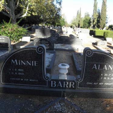 BARR Alan 1893-1965 &amp; Minnie 1885-1969
