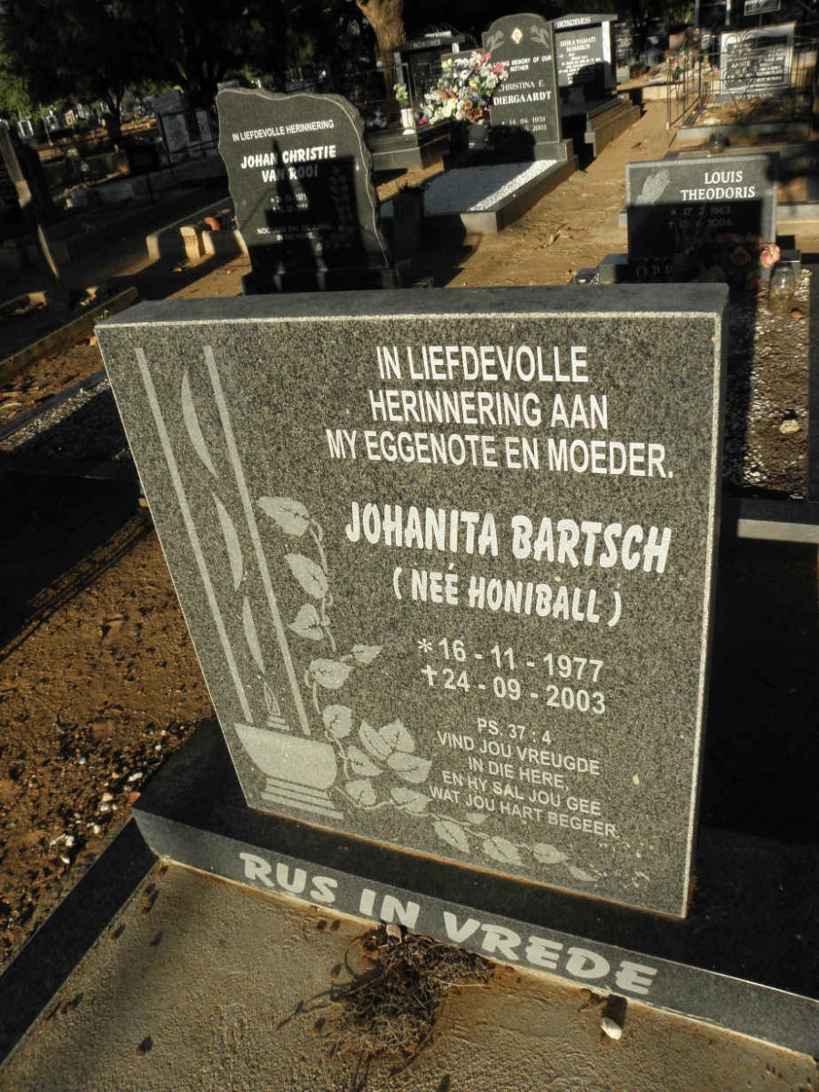 BARTSCH Johanita nee HONIBALL 1977-2003