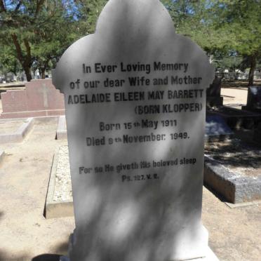 BARRETT Adelaide Eileen May nee KLOPPER 1911-1949
