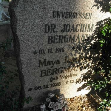 BERGMANN Joachim 1918-1982 &amp; Maya Ingeborg VIGELIUS 1923-1999
