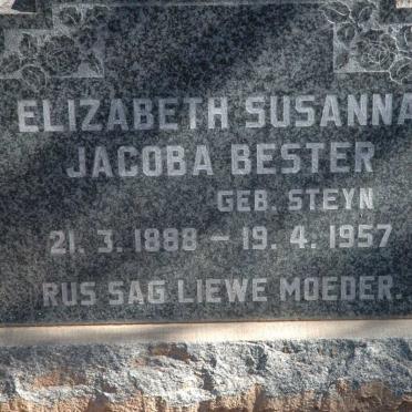 BESTER Elizabeth Susanna Jacoba nee STEYN 1888-1957