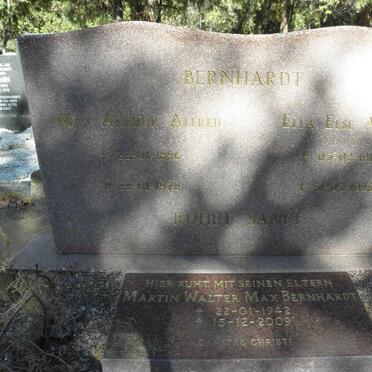 BERNHARDT Max Arthur Alfred 1896-1972 &amp; Ella Else Anna 1915-1996