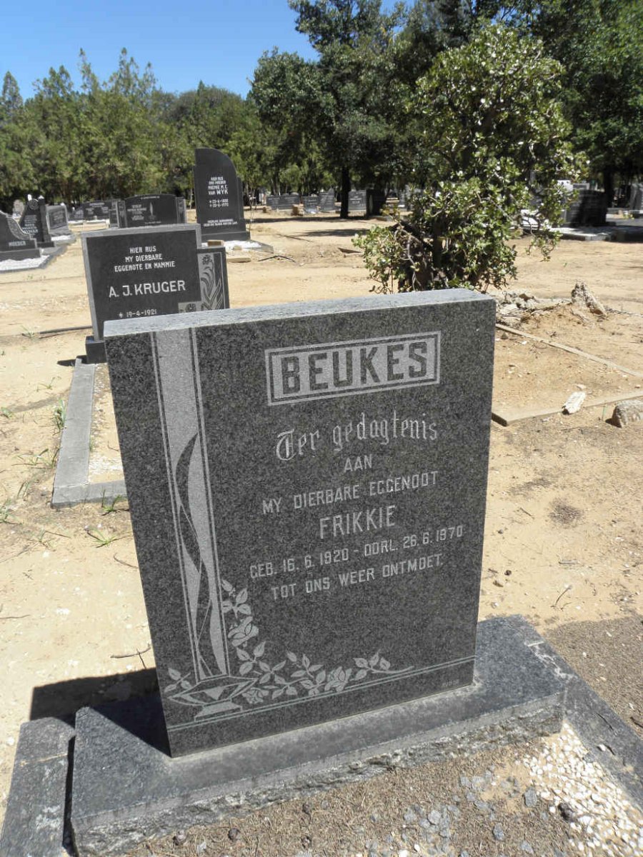 BEUKES Frikkie 1920-1970