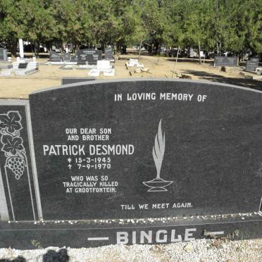 BINGLE Patrick Desmond 1945-1970