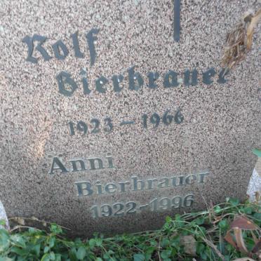 BIERBRAUER Rolf 1923-1966 &amp; Anni 1922-1996