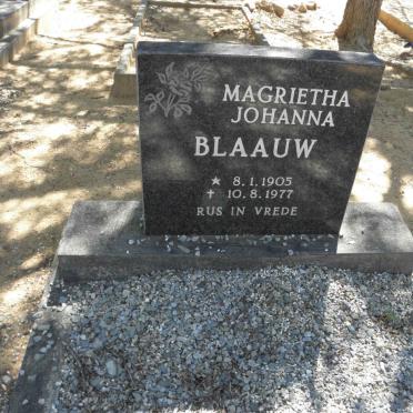 BLAAUW Magrietha Johanna 1905-1977