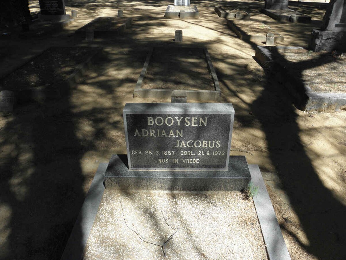 BOOYSEN Adriaan Jacobus 1887-1973