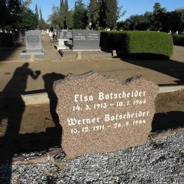 BOTSCHEIDER Werner 1911-1984 &amp; Elsa 1913-1966