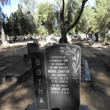 BOTHA Robert John 1915-1981 &amp; Maria Junifer DEMPSEY 1922-1973