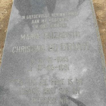 BRUYN Maria Elizabeth Christina, du 19?3-1981