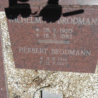 BRODMAN Herbert 1916-1997 &amp; Wilhelmina 1920-1985