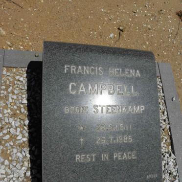CAMPBELL Francis Helena nee STEENKAMP 1911-1985