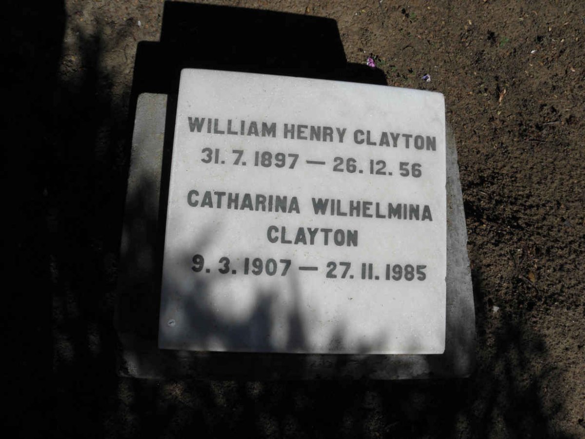 CLAYTON William Henry 1897-1956 &amp; Catharina Wilhelmina 1907-1985