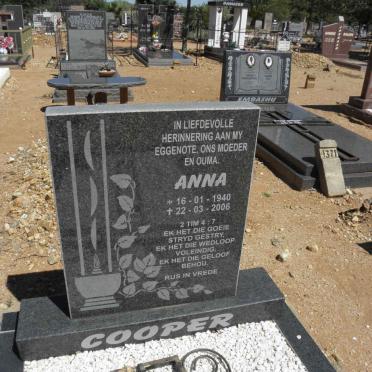 COOPER Anna 1940-2006