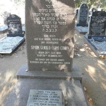 COHEN Simon Gerald 1890-1977