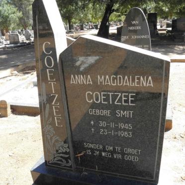 COETZEE Anna Magdalena nee SMIT 1945-1983