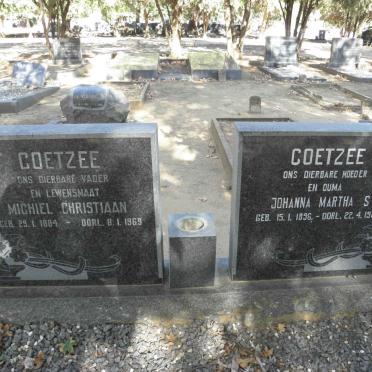 COETZEE Michiel Christiaan 1884-1969 &amp; Johanna Martha S. 1896-1982
