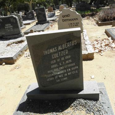 COETZER Thomas Albertus 1918-1975