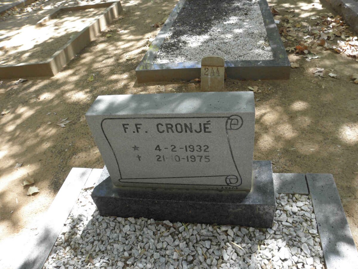 CRONJĒ F.F. 1932-1975