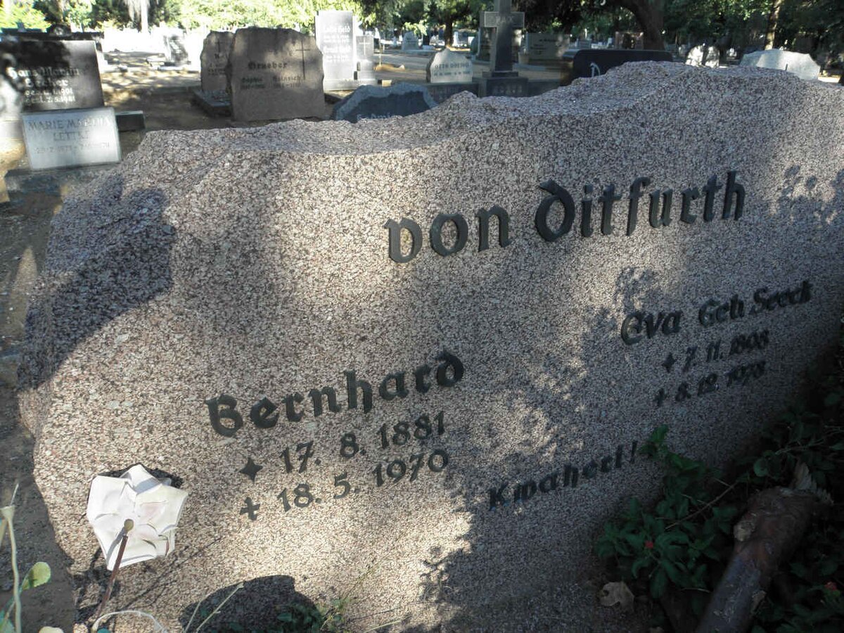 DITFURTH Bernhard, von 1881-1970 &amp; Eva SEECK 1898-1978