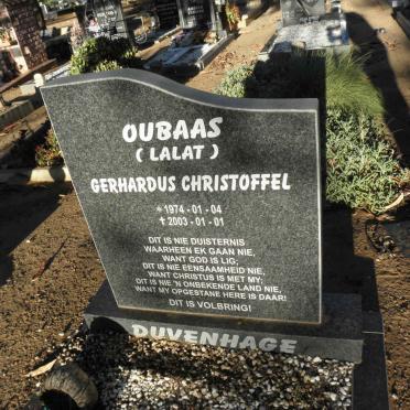 DUVENHAGE Gerhardus Christoffel 1974-2003