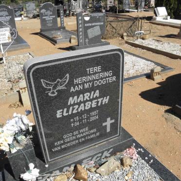 ECK Maria Elizabeth, van 1957-2004