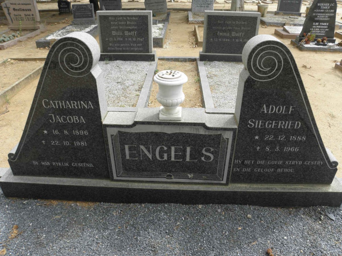 ENGELS Adolf Siegfried 1888-1966 &amp; Catharina 1896-1981