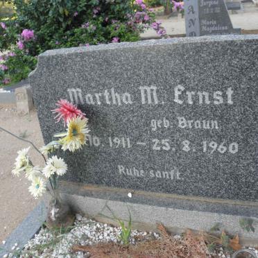 ERNST Martha M. nee BRAUN 1911-1960