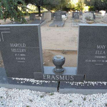 ERASMUS Harold Hillery 1894-1972 &amp; May Ella THORNE 1891-1960