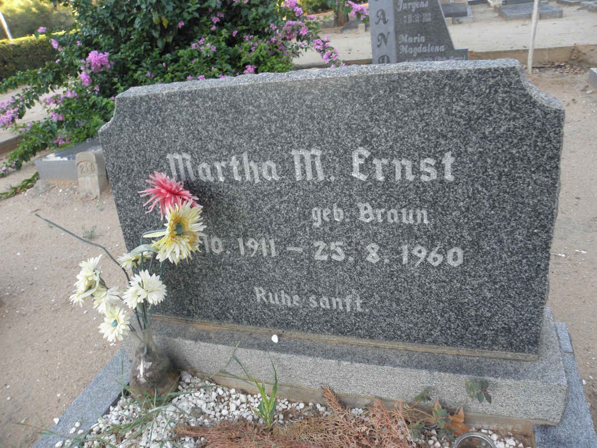 ERNST Martha M. nee BRAUN 1911-1960