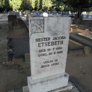 ETSEBETH Hester Jacoba 1950-1962