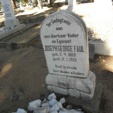 FAUL Joseph George 1869-1933