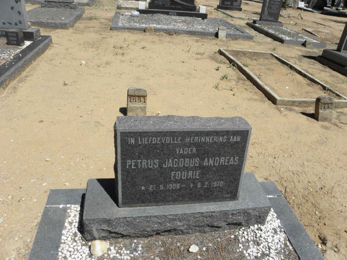 FOURIE Petrus Jacobus Andreas 1908-1970