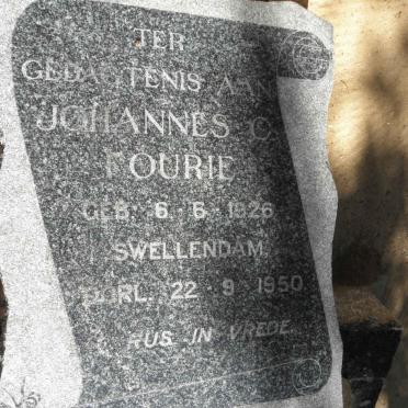 FOURIE Johannes O. 1926-1950