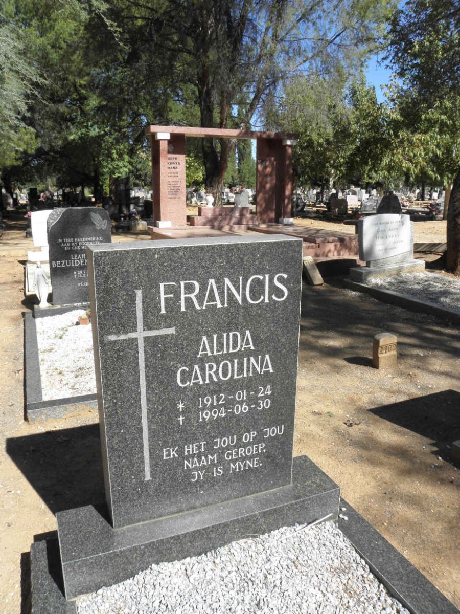 FRANCIS Alida Carolina 1912-1994