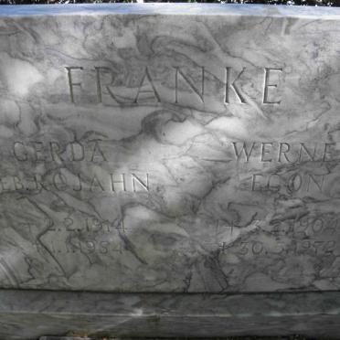FRANKE Werner Egon 1904-1972 &amp; Gerda ROJAHN 1914-1964