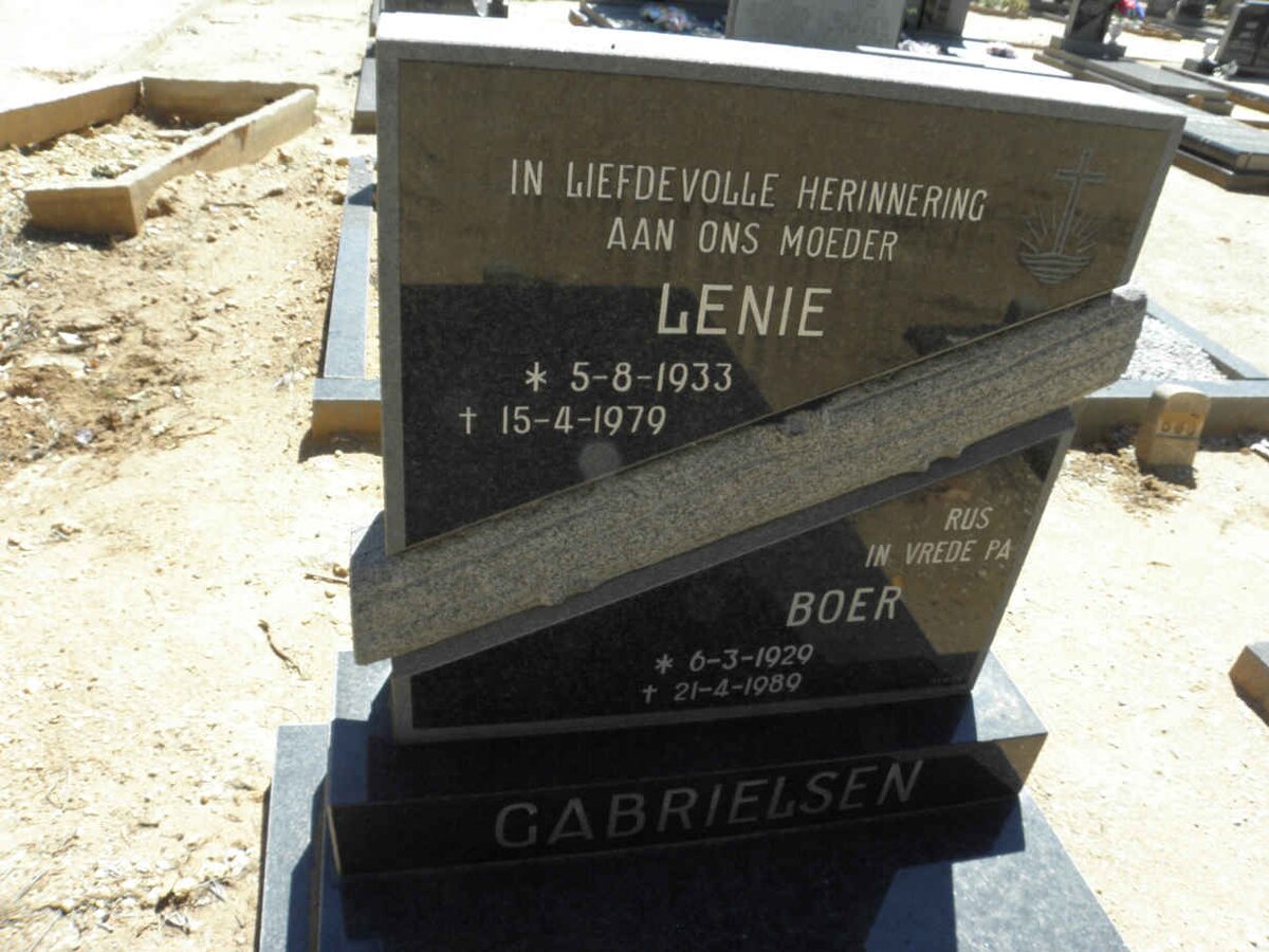 GABRIELSEN Boer 1929-1989 &amp; Lenie 1933-1979