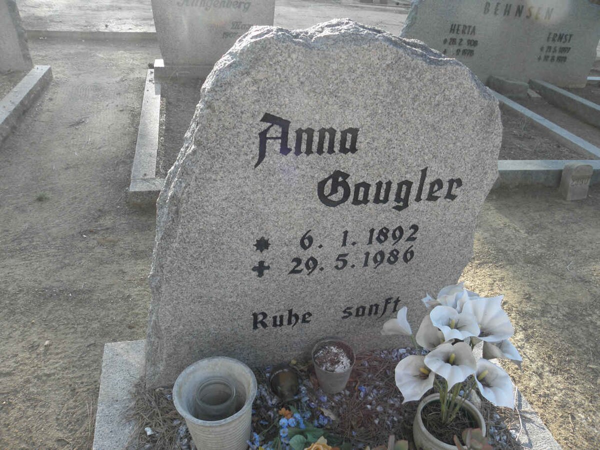 GAUGLER Anna 1892-1986