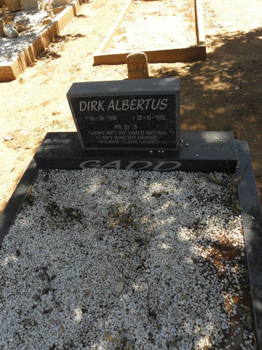 GADD Dirk Albertus 1936-1982