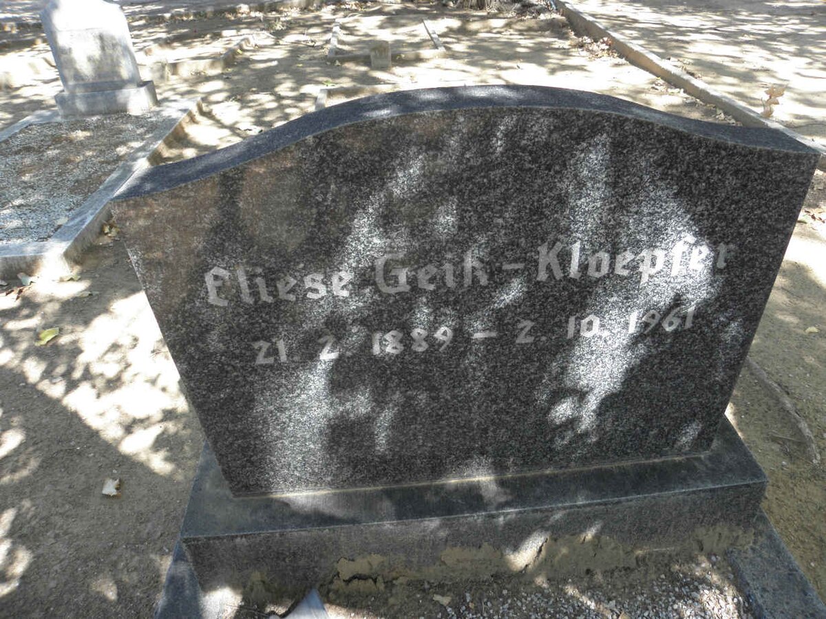 GEIK-KLOEPFER Eliese 1889-1961