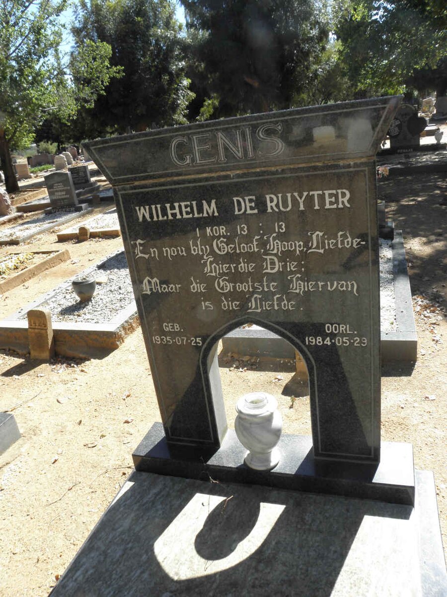 GENIS Wilhelm De Ruyter 1935-1984