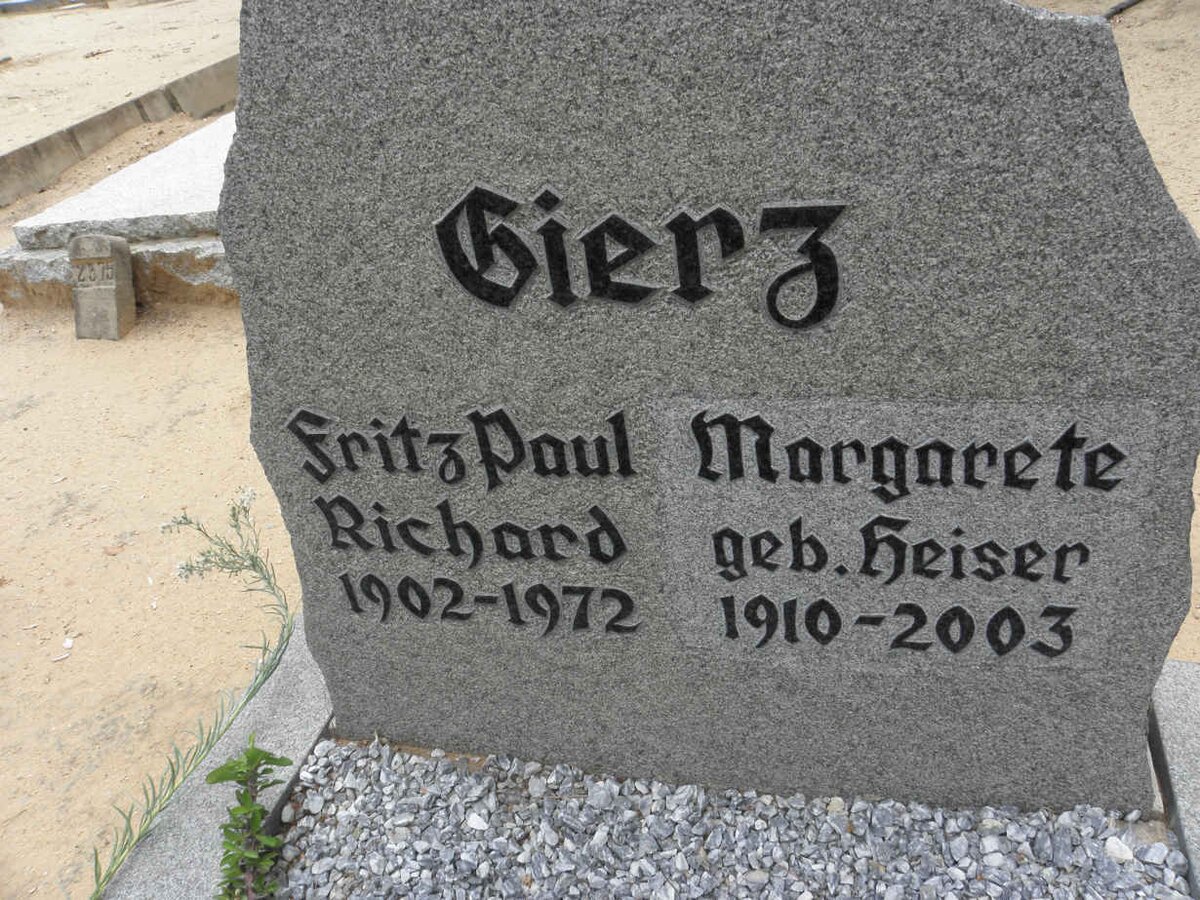 GIERZ Fritz Paul Richard 1902-1972 &amp; Margarethe HEISER 1910-2003