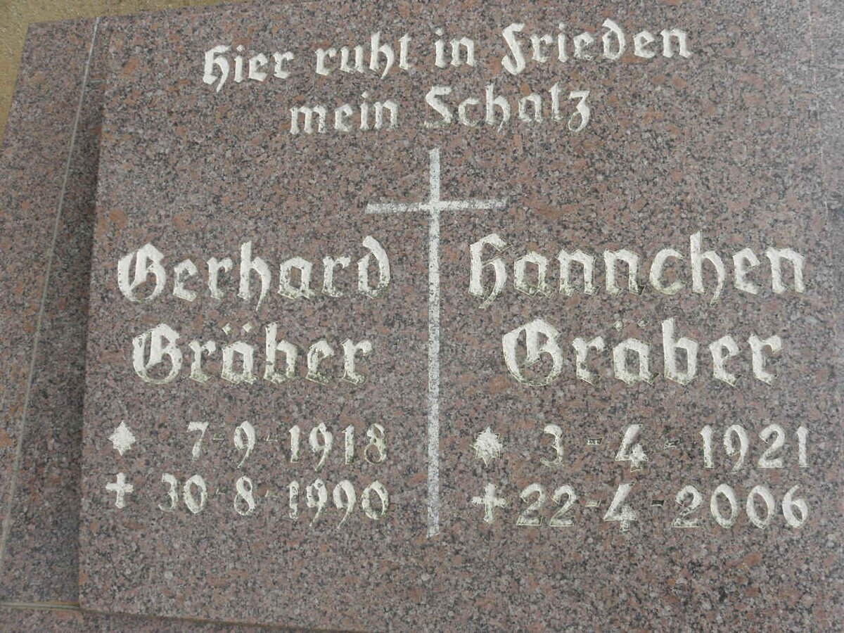 GRÄBER Gerhard 1918-1990 &amp; Hannchen 1921-2006