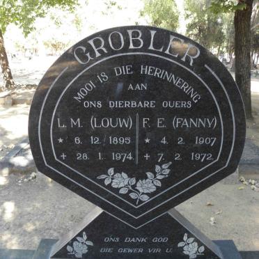 GROBLER L.M. 1895-1974 &amp; F.E. 1907-1972