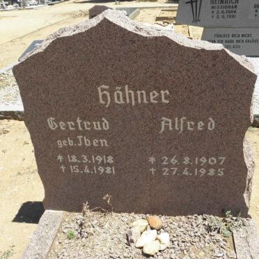 HAHNER Alfred 1907-1985 &amp; Getrud IBEN 1918-1981