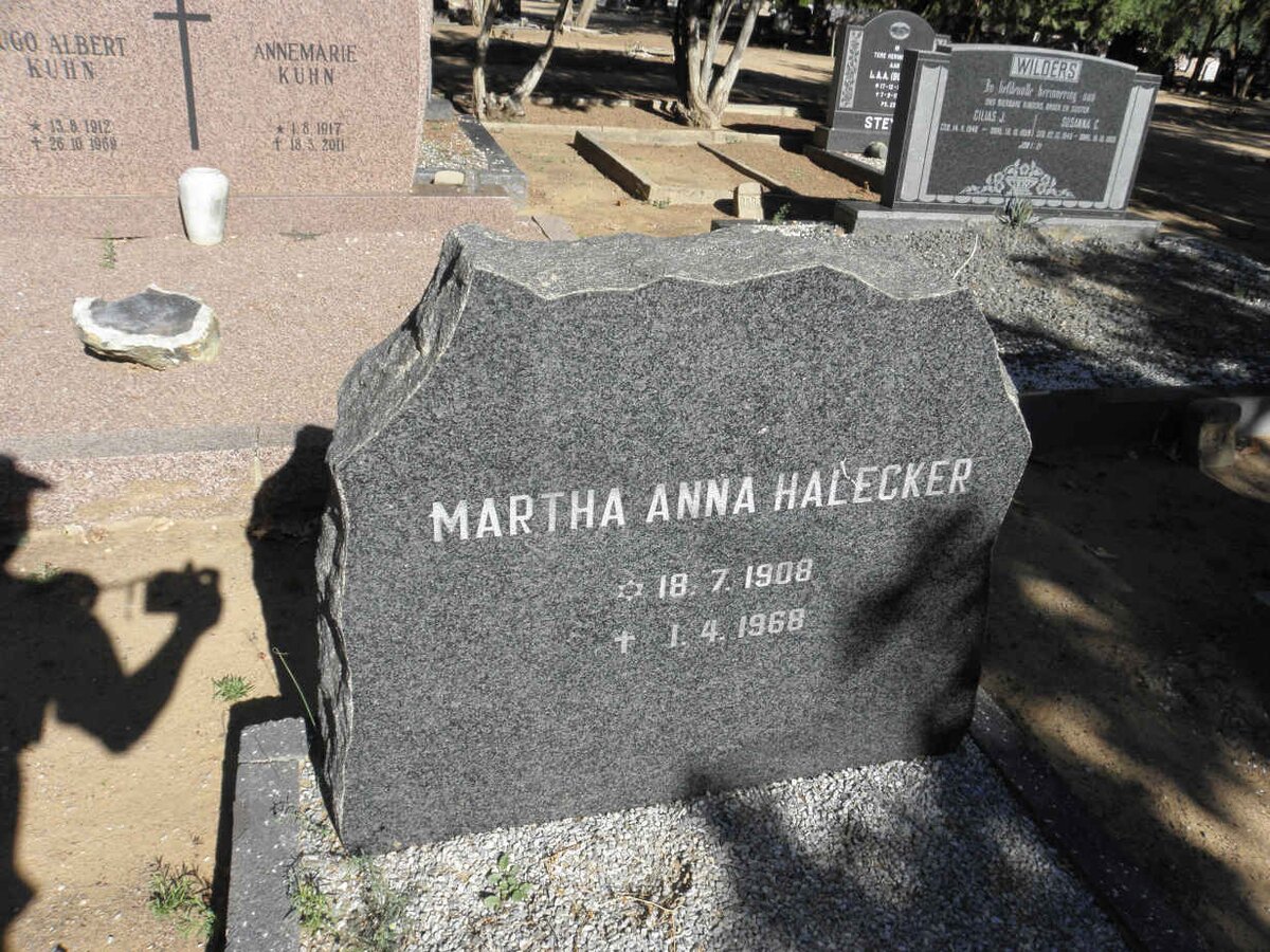 HALECKER Martha Anna 1908-1968