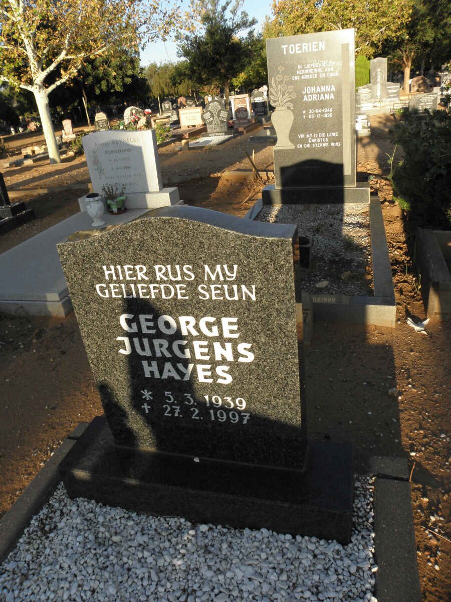 HAYES George Jurgens 1939-1997