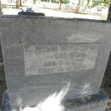 HEINEMANN E. Minni nee BRUINETTE 1915-1949