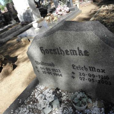 HORSTHEMKE Erich Max 1916-2003 &amp; Waltraud 1923-1994